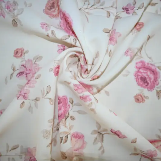 India Fabric for Shirt Polyester Crepe Synthetic Woven Fabric Polyester Printed color buy from India wholesaler bulk order at wholesale price free worldwide shipping Alibaba