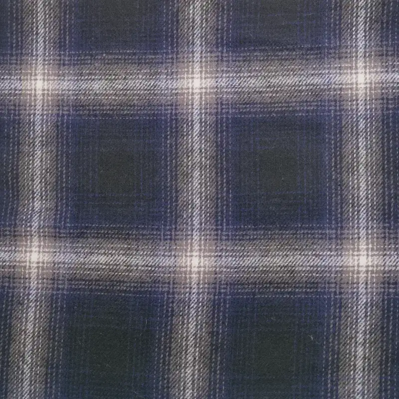China Fabric for Blouse,Shirt Long Sleeve Button (Sweater),Shirt Half Sleeve Button (Sweater),Over Shirt Cotton YD Flannel Natural Woven Fabric Cotton Navy Check color buy from China wholesaler bulk order at wholesale price free worldwide shipping Alibaba