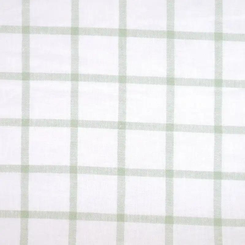 China Fabric for Blouse,Skirt,Over Shirt Linen/Rayon YD Plain Natural Woven Fabric Cotton Linen White Green Check color buy from China wholesaler bulk order at wholesale price free worldwide shipping Alibaba