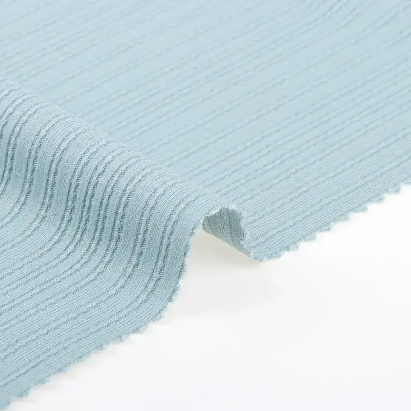 China Fabric for T-Shirt,Tank Top,Hoodie  (Sweater) Weft Jacquard Knit Fabric Acrylic Elastane green color buy from China wholesaler bulk order at wholesale price free worldwide shipping Alibaba