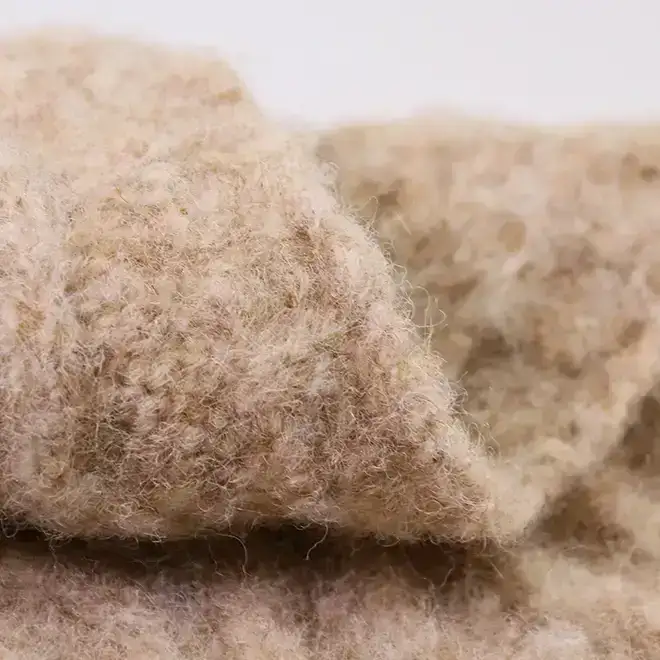 China Yarn for Round Neck Pullover (Sweater) Mossy Yarn Fancy Yarn Recycled Polyester Wool Acrylic Elastane Nylon Walnut brown color buy from China wholesaler bulk order at wholesale price free worldwide shipping Alibaba