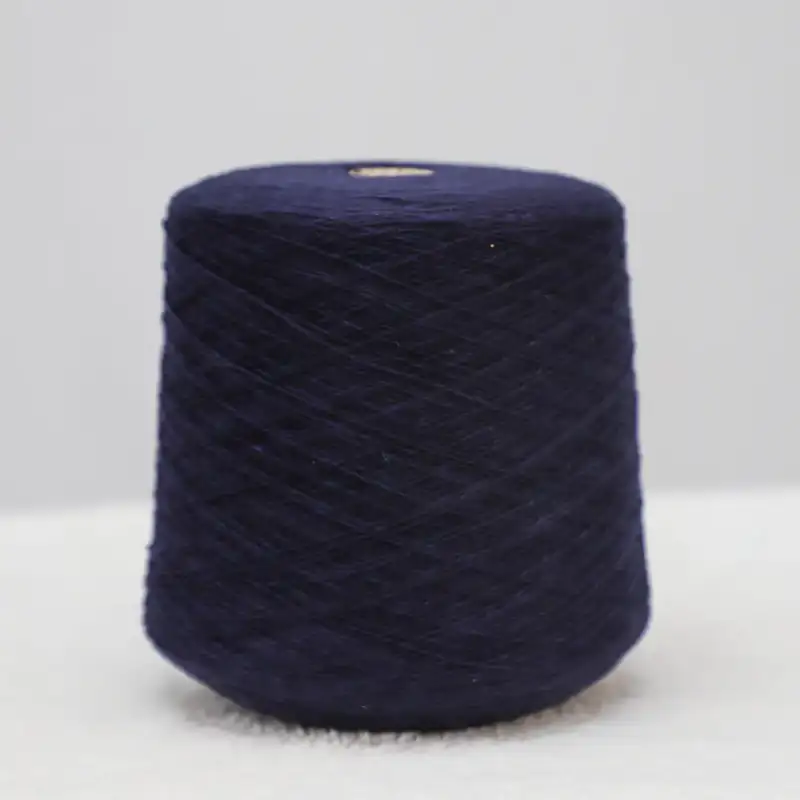 China Yarn for Ladies Vest (Sweater),Crop Top Pullover (Sweater) Woollen Spun Regular Yarn Cotton Nylon Navy Blue color buy from China wholesaler bulk order at wholesale price free worldwide shipping Alibaba