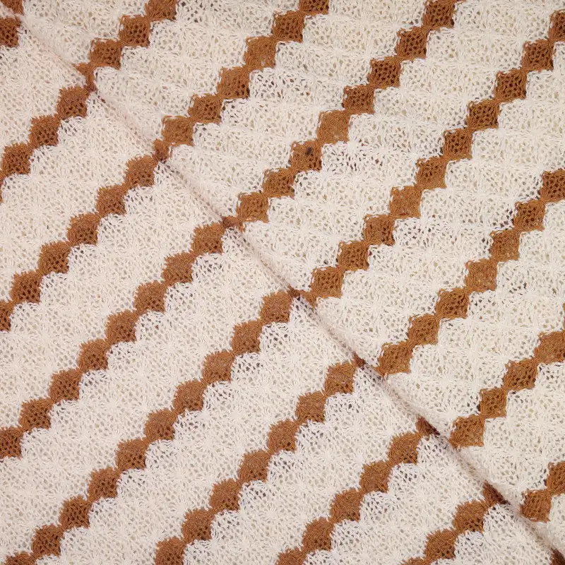 China Fabric for Hoodie  (Sweater),Dresses (Pullover) (Sweater),Skirt (Sweater) Jacquard Knit Fabric Cotton Polyester Beige color buy from China wholesaler bulk order at wholesale price free worldwide shipping Alibaba
