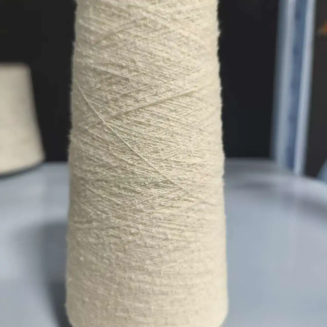 China Yarn for T-shirt (Sweater),Loungewear Boucle Yarn Fancy Yarn Cotton Nylon 白坯 color buy from China wholesaler bulk order at wholesale price free worldwide shipping Alibaba