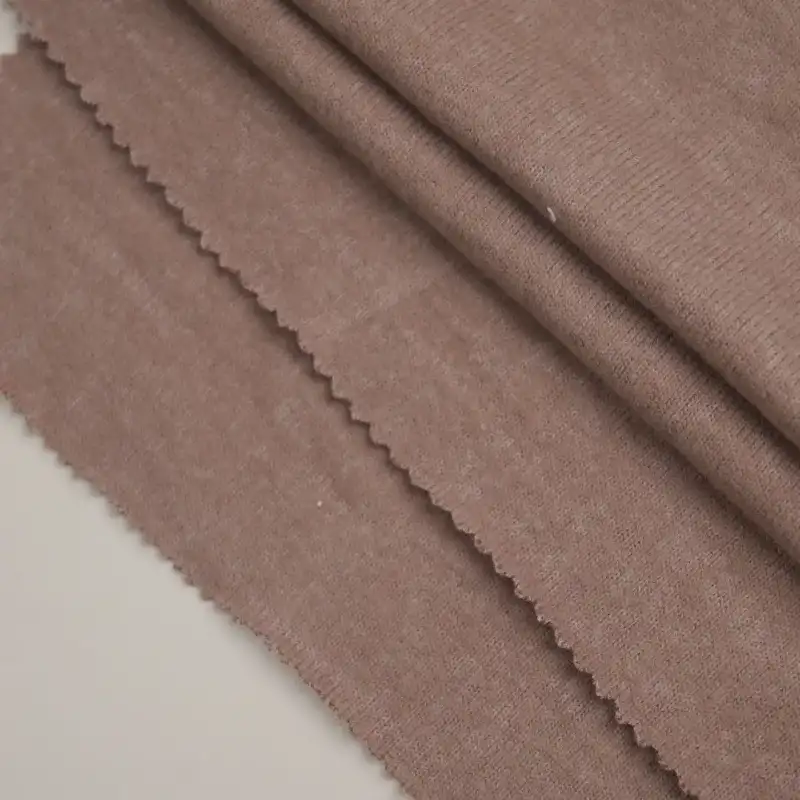 China Fabric for Ladies Vest (Sweater),Knitted Jacket (Sweater),Hoodie  (Sweater) Single Jersey Knit Fabric Rayon Polyester Spandex Khaki color buy from China wholesaler bulk order at wholesale price free worldwide shipping Alibaba