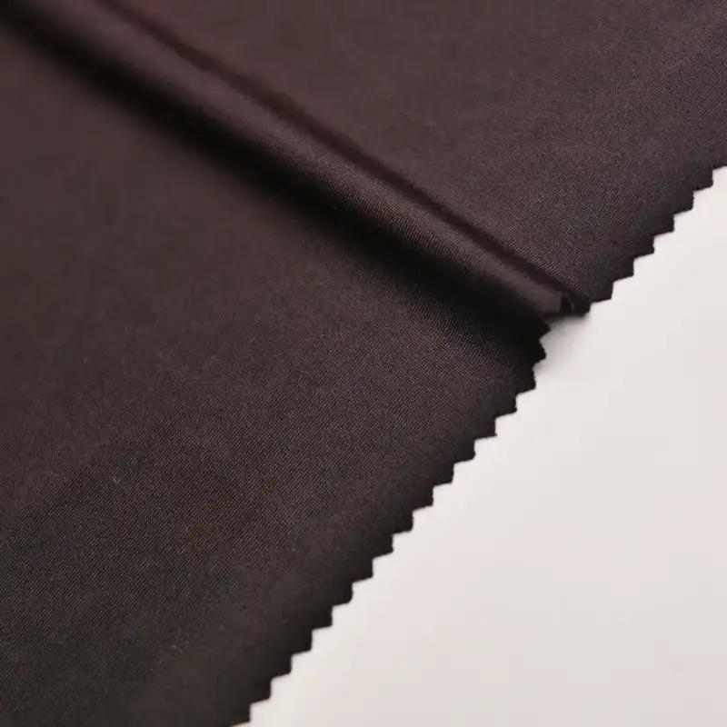 China Fabric for T-Shirt,Jogger,Yoga Clothes,Loungewear,Yoga Pants Single Jersey Knit Fabric Polyester Spandex Dark Brown color buy from China wholesaler bulk order at wholesale price free worldwide shipping Alibaba