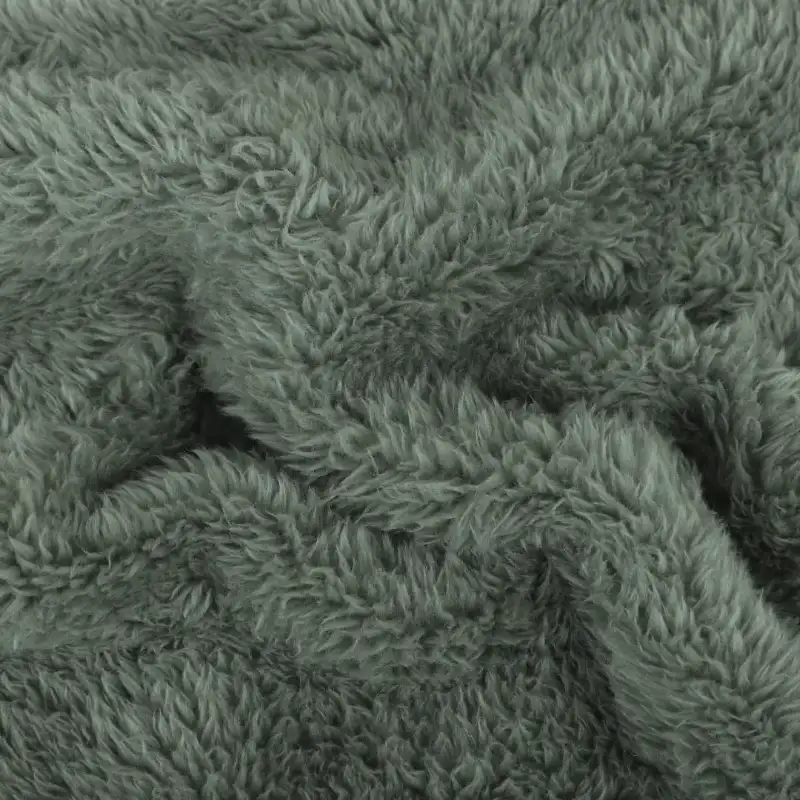 China Fabric for Loungewear,Pajamas,Hoodie Coral Fleece Knit Fabric Polyester Green color buy from China wholesaler bulk order at wholesale price free worldwide shipping Alibaba