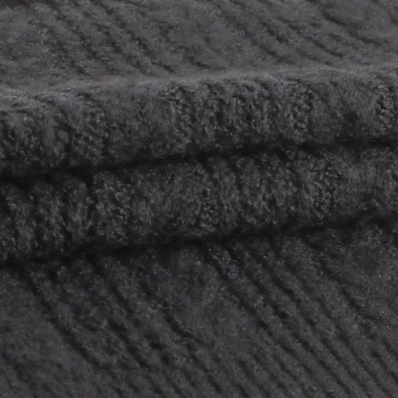 China Yarn for Open Cardigan (Sweater),Round Neck Pullover (Sweater),Hoodie  (Sweater) Mossy Yarn Fancy Yarn Recycled Polyester Nylon Spandex Black color buy from China wholesaler bulk order at wholesale price free worldwide shipping Alibaba