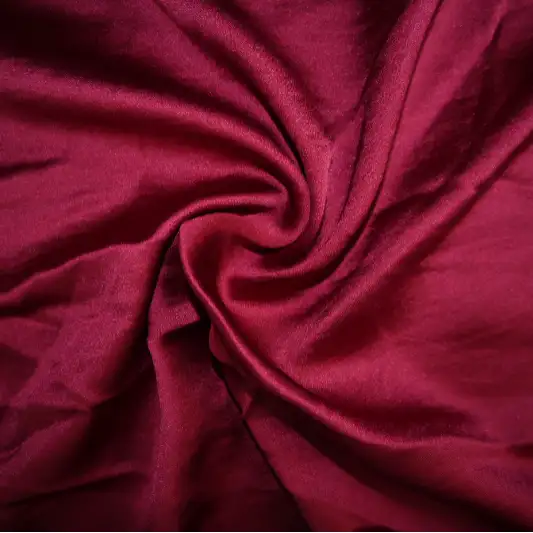 India Fabric for Shirt,Blouse Polyester Satin Synthetic Woven Fabric Polyester Spandex Wine Red color buy from India wholesaler bulk order at wholesale price free worldwide shipping Alibaba