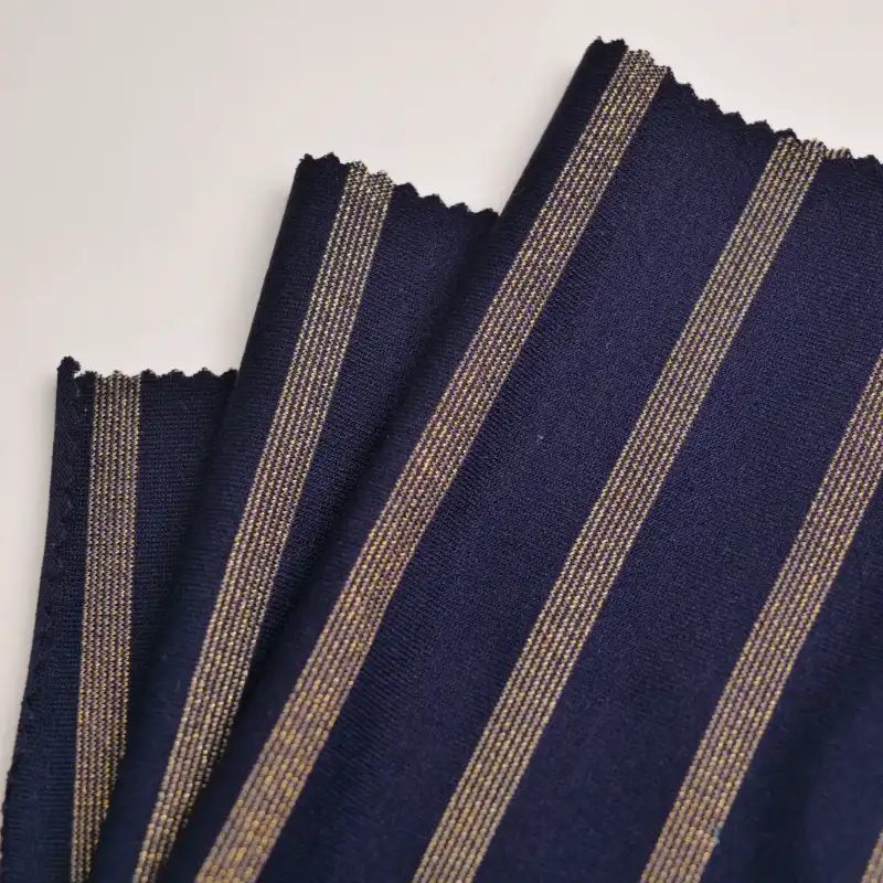 China Fabric for Ladies Vest (Sweater),Dresses (Pullover) (Sweater) Hacci Knit Fabric Rayon Spandex Polyester Yd-Navy/Gold color buy from China wholesaler bulk order at wholesale price free worldwide shipping Alibaba