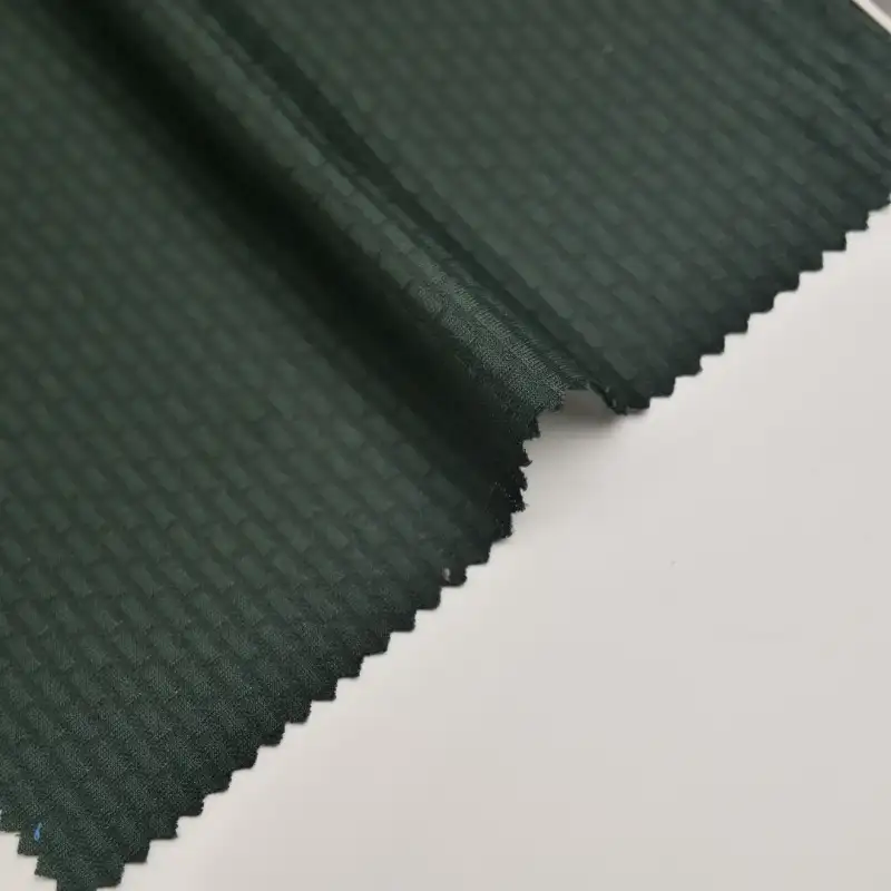 China Fabric for T-Shirt,Polo Shirt,T-shirt (Sweater),Polo T-shirt (Sweater) Weft Jacquard Knit Fabric Polyester Green/Black color buy from China wholesaler bulk order at wholesale price free worldwide shipping Alibaba