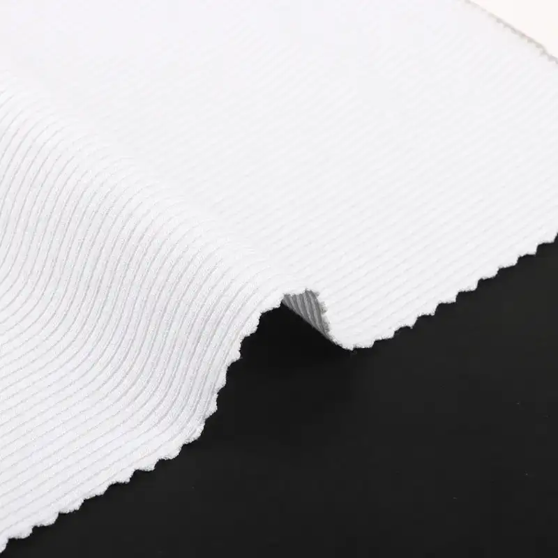 China Fabric for Tank Top,Hoodie  (Sweater) Rib Knit Fabric Rayon Elastane white color buy from China wholesaler bulk order at wholesale price free worldwide shipping Alibaba