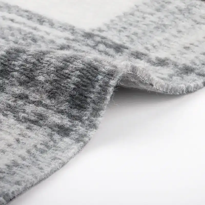 China Fabric for Blazer,Skirt,Hoodie Knit Woolen Fabric Woolen Polyester Grey color buy from China wholesaler bulk order at wholesale price free worldwide shipping Alibaba