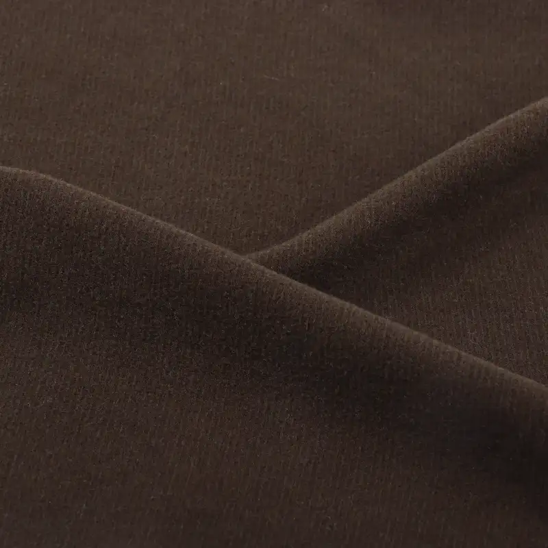China Fabric for Loungewear Rib Knit Fabric Viscose Acrylic Cotton Elastane (LYCRA®) Coffee color buy from China wholesaler bulk order at wholesale price free worldwide shipping Alibaba