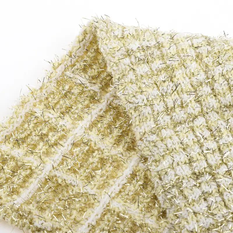 China Yarn for Ladies Vest (Sweater),Men’s Vest (Sweater),Open Cardigan (Sweater) Feather Yarn Fancy Yarn Cotton Nylon light yellow&off white&golden color buy from China wholesaler bulk order at wholesale price free worldwide shipping Alibaba