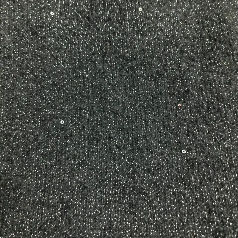 China Yarn for Trench Coat,Round Neck Pullover (Sweater),Crop Top Pullover (Sweater) Mossy Yarn Fancy Yarn Recycled Polyester Polyester Wool Elastane Metal BLACK+ BLACK LUREX color buy from China wholesaler bulk order at wholesale price free worldwide shipping Alibaba