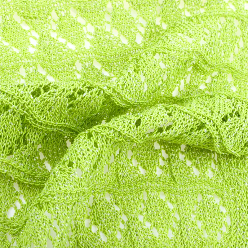 China Yarn for Polo Shirt,Blouse,Crop Top,Hoodie,Half-Zipper Cardigan (Sweater) Core Spun Yarn Regular Yarn Recycled Polyester BCI Cotton Lurex Green color buy from China wholesaler bulk order at wholesale price free worldwide shipping Alibaba