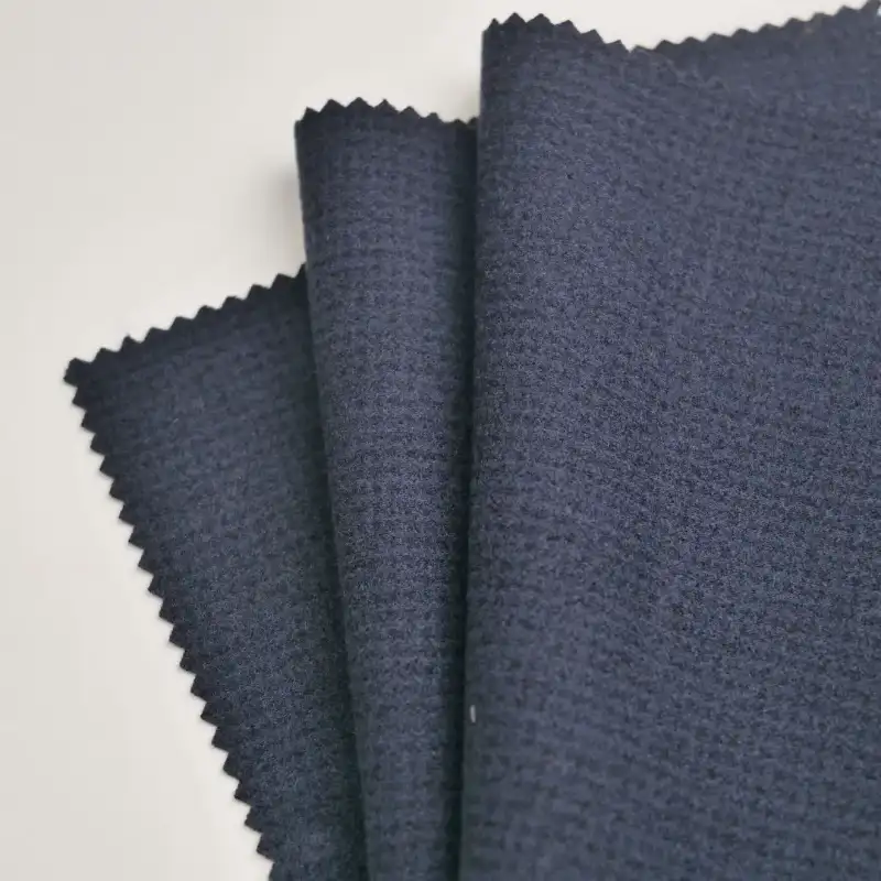 China Fabric for Jackets,Trench Coat,Overcoat,Bomber jacket Knit Woolen Fabric Woolen Polyester Dark blue-gray color buy from China wholesaler bulk order at wholesale price free worldwide shipping Alibaba