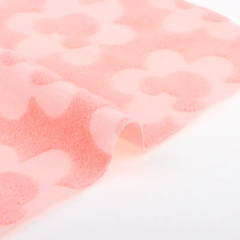 China Fabric for T-Shirt,Shorts Towel Fabric Knit Fabric Cotton Polyester Pink color buy from China wholesaler bulk order at wholesale price free worldwide shipping Alibaba