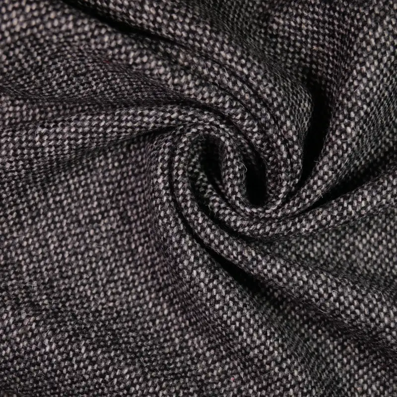 China Fabric for Suit Trouser,Jackets,Blazer,Overcoat,Suit Chanel-Style Fabric Woolen Polyester Wool Chemical Fiber Black color buy from China wholesaler bulk order at wholesale price free worldwide shipping Alibaba