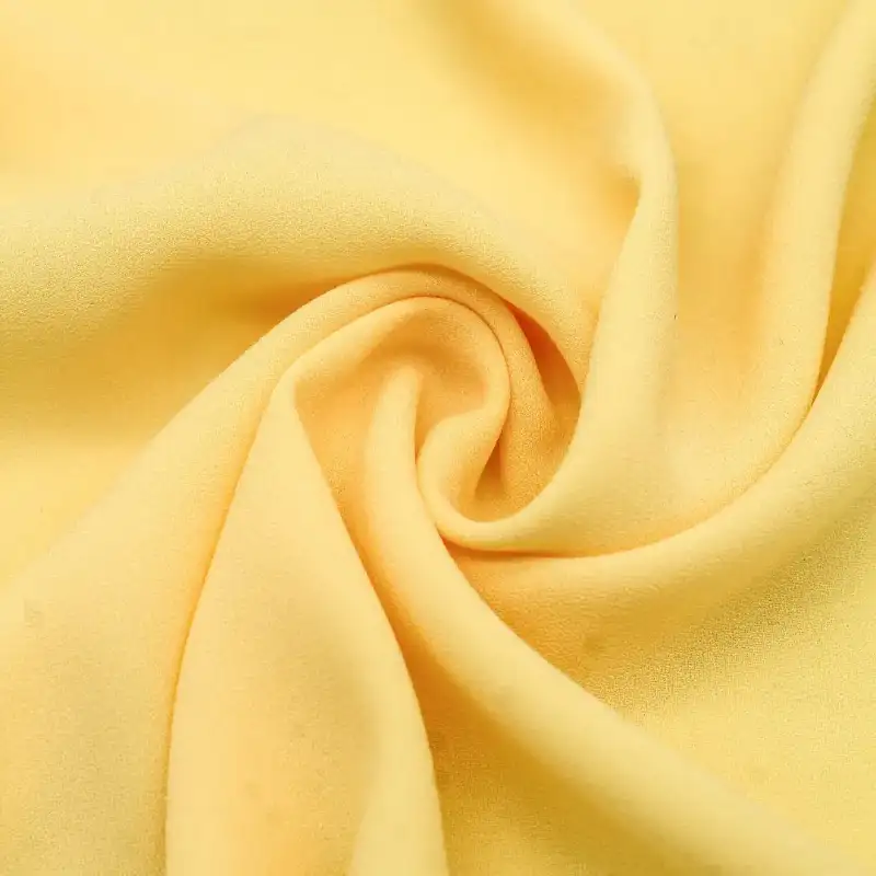China Fabric for Blouse,Skirt,Shirt Long Sleeve Button (Sweater) Cotton Plain Natural Woven Fabric Acetate Polyester YELLOW color buy from China wholesaler bulk order at wholesale price free worldwide shipping Alibaba