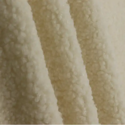 China Fabric for Crop Top Teddy Knit Fabric Polyester Milky white color buy from China wholesaler bulk order at wholesale price free worldwide shipping Alibaba