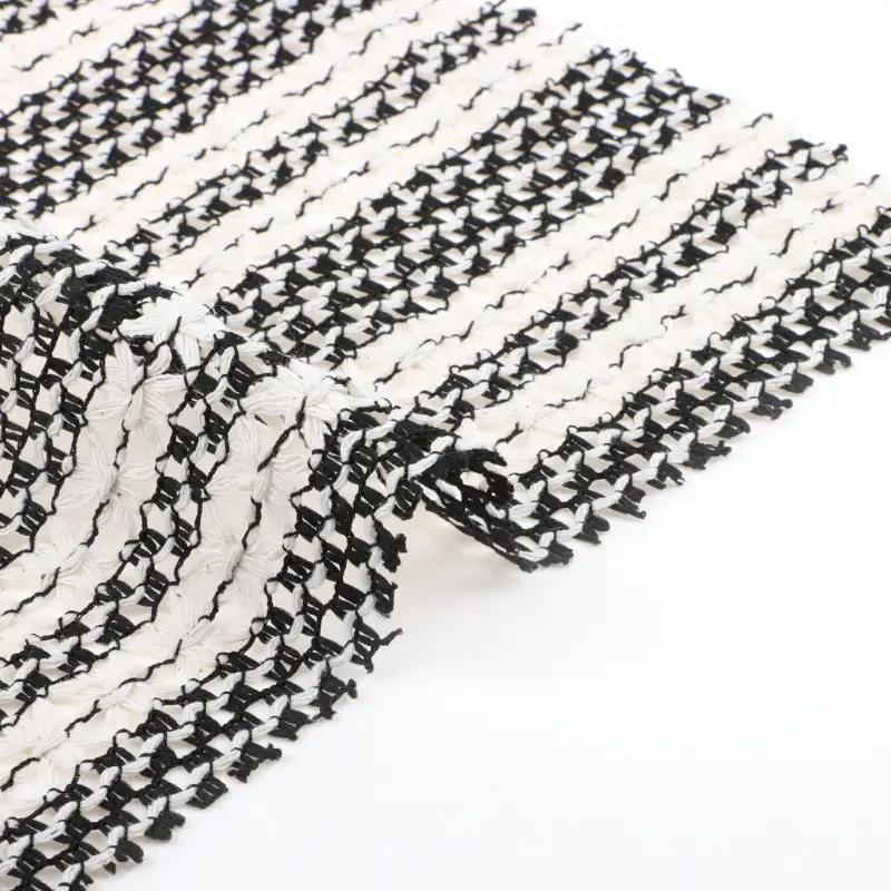 China Fabric for Polo Shirt,Crop Top,Half-Zipper Cardigan (Sweater),Skirt (Sweater) Mesh Knit Fabric Polyester Cotton Black and white color buy from China wholesaler bulk order at wholesale price free worldwide shipping Alibaba