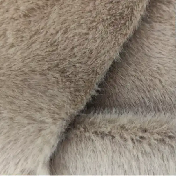 China Fabric for Jackets,Hoodie  (Sweater),Waist coat Fake Fur Knit Fabric Polyester brown color buy from China wholesaler bulk order at wholesale price free worldwide shipping Alibaba