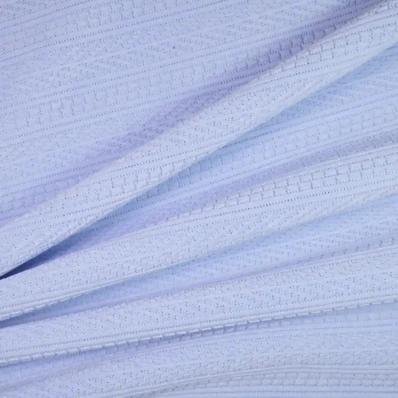 China Fabric for Pants,Knitted Jacket (Sweater),Knitted Trousers (Sweater) Jacquard Knit Fabric Polyester Spandex Blue color buy from China wholesaler bulk order at wholesale price free worldwide shipping Alibaba