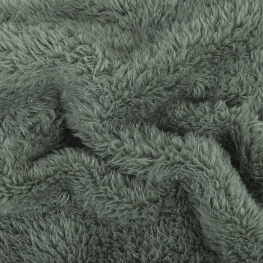 China Fabric for Loungewear,Pajamas,Hoodie Coral Fleece Knit Fabric Polyester Green color buy from China wholesaler bulk order at wholesale price free worldwide shipping Alibaba