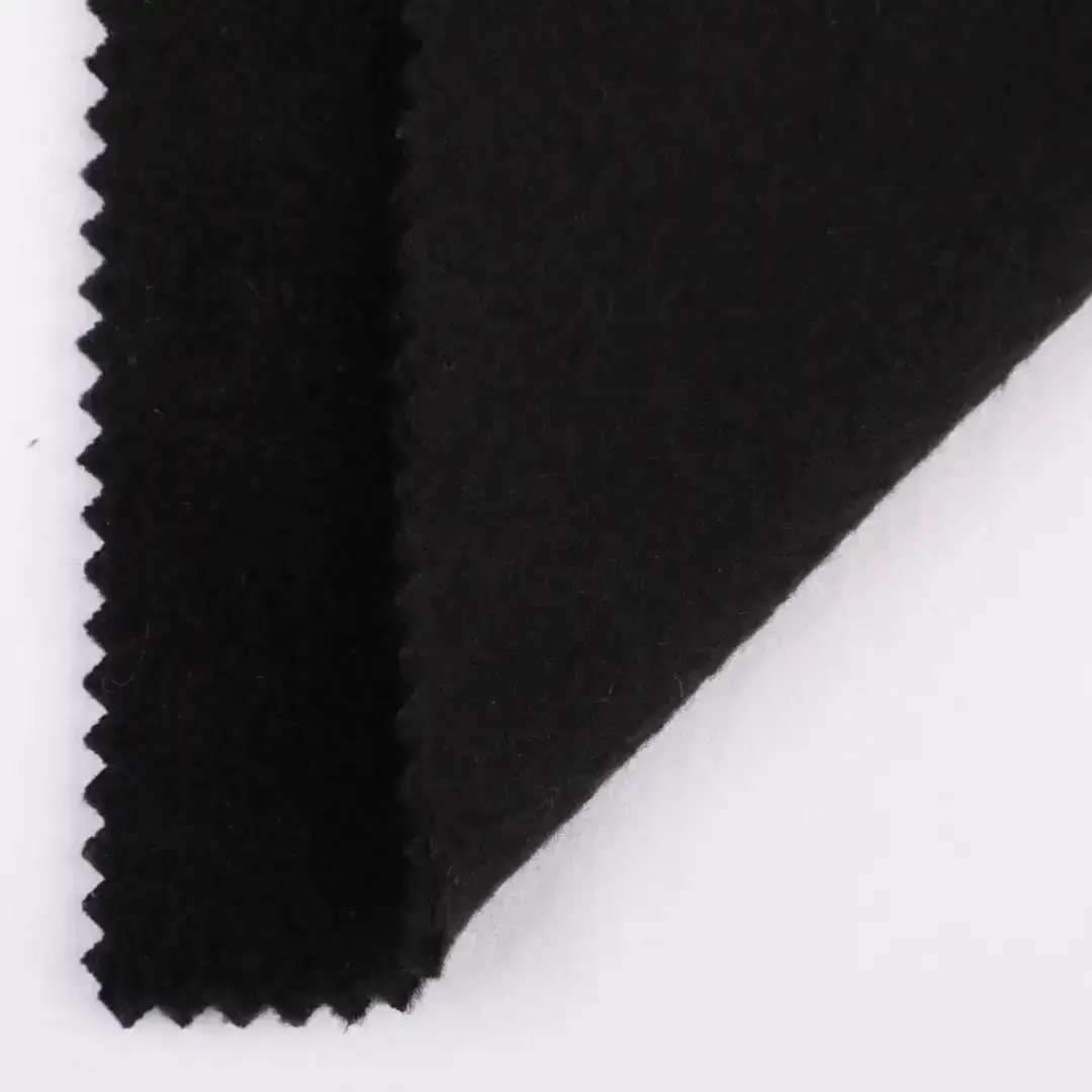 China Fabric for Hoodie,Jackets,Sweatshirt Polar Fleece Knit Fabric Polyester Black color buy from China wholesaler bulk order at wholesale price free worldwide shipping Alibaba