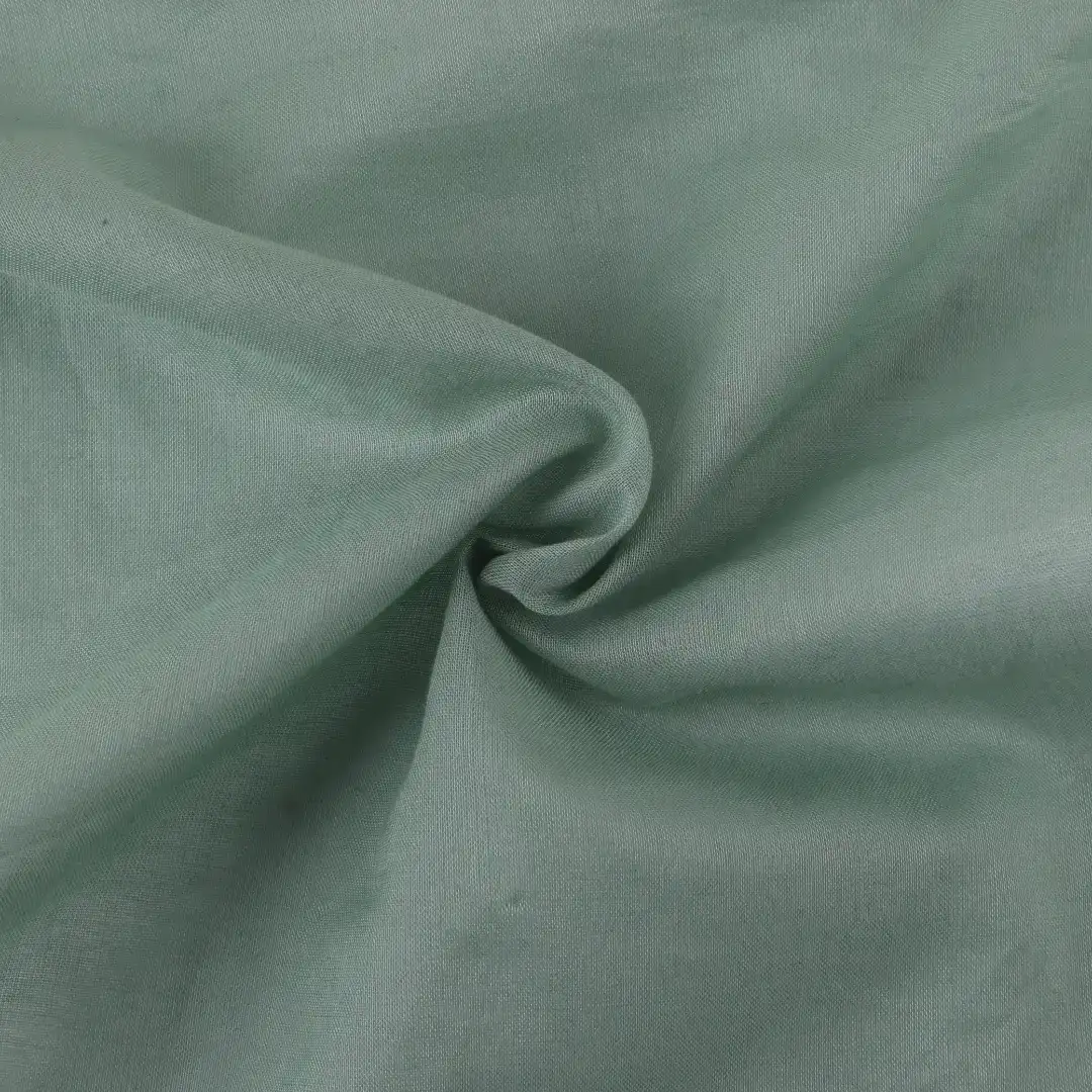 China Fabric for Blouse,Skirt,Crop Top Cotton Poplin Natural Woven Fabric Cotton Green color buy from China wholesaler bulk order at wholesale price free worldwide shipping Alibaba