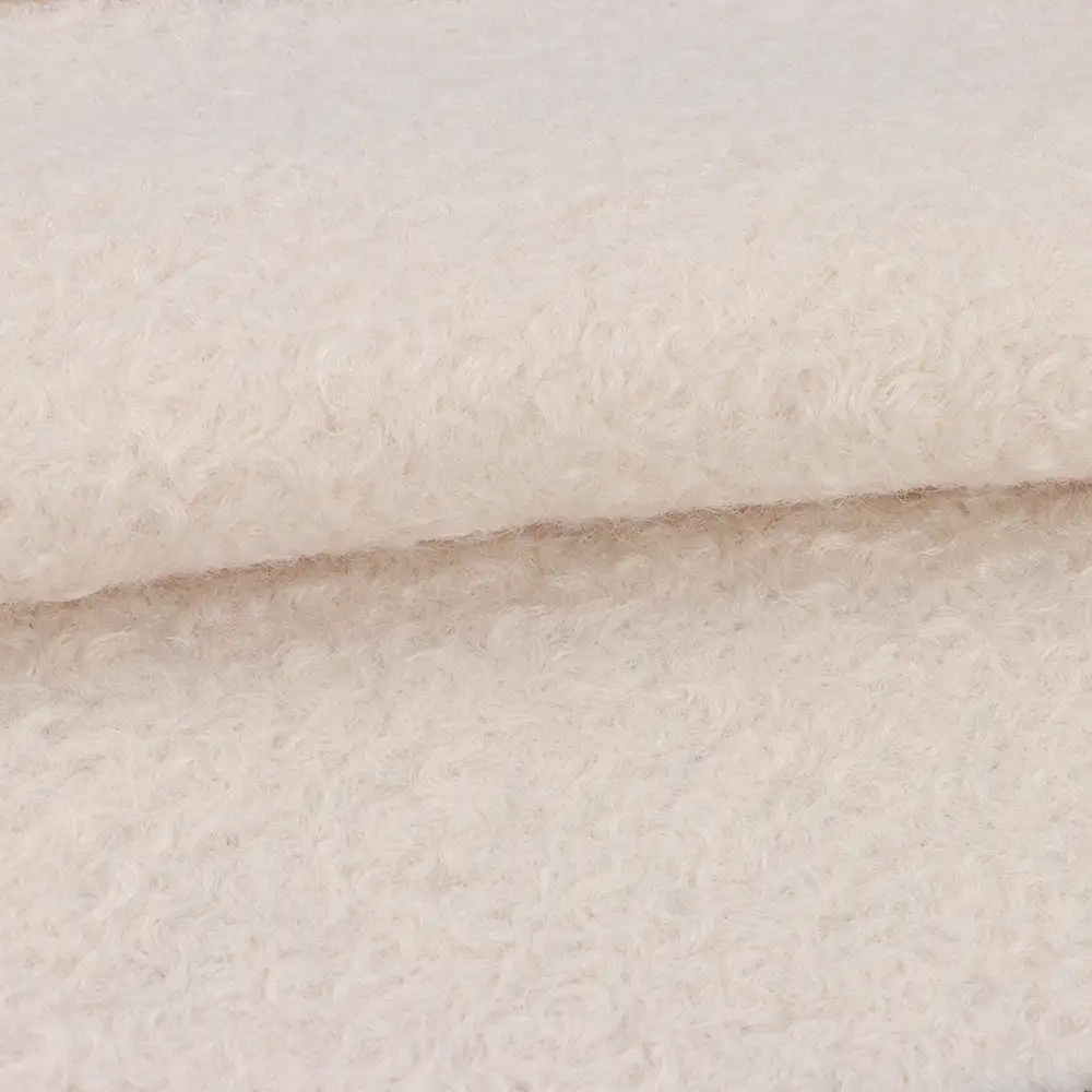 China Fabric for Blazer,Skirt,Hoodie Knit Woolen Fabric Woolen Polyester Beige color buy from China wholesaler bulk order at wholesale price free worldwide shipping Alibaba