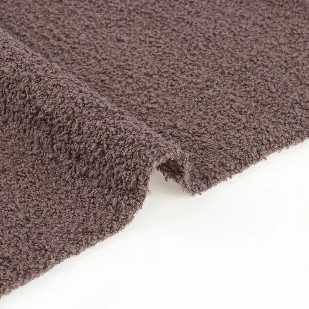 China Fabric for Hoodie,Sweatshirt Fleece Knit Fabric Polyester Brown color buy from China wholesaler bulk order at wholesale price free worldwide shipping Alibaba