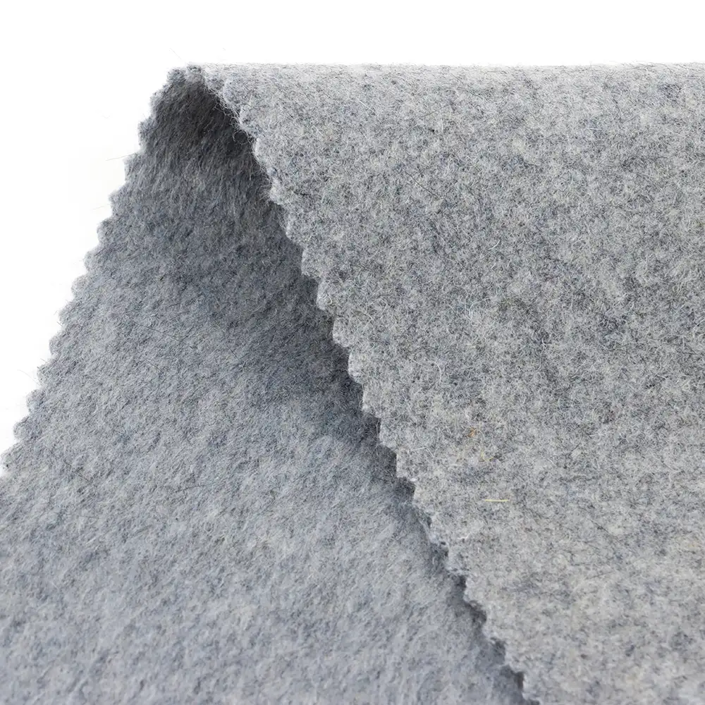 China Fabric for Blazer,Skirt,Hoodie Knit Woolen Fabric Woolen Wool Polyester Chemical Fiber Grey color buy from China wholesaler bulk order at wholesale price free worldwide shipping Alibaba