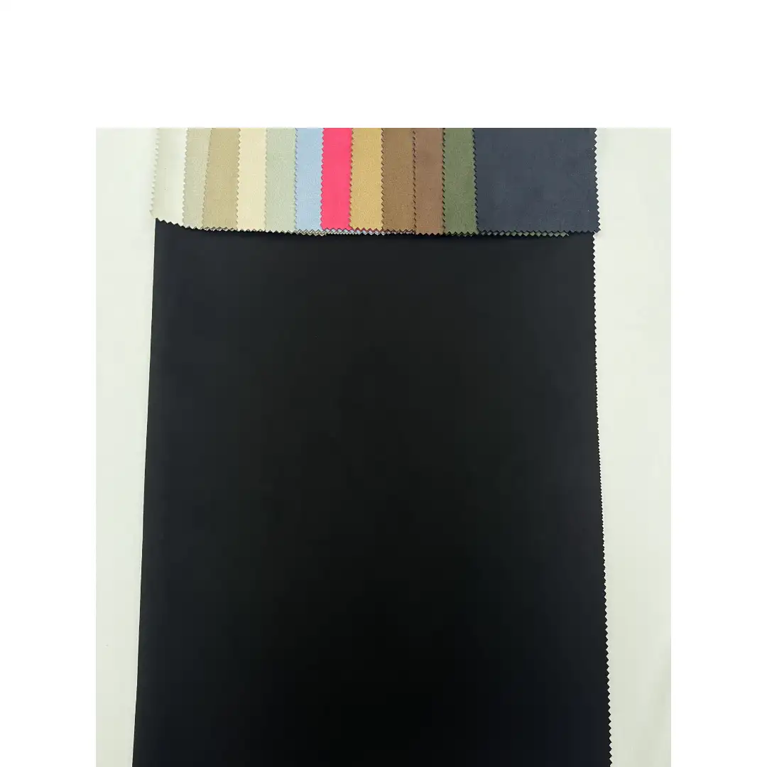 China Fabric for Jacket,Pants,Blazer Weft Suede Knit Fabric Polyester Elastane 黑色 color buy from China wholesaler bulk order at wholesale price free worldwide shipping Alibaba