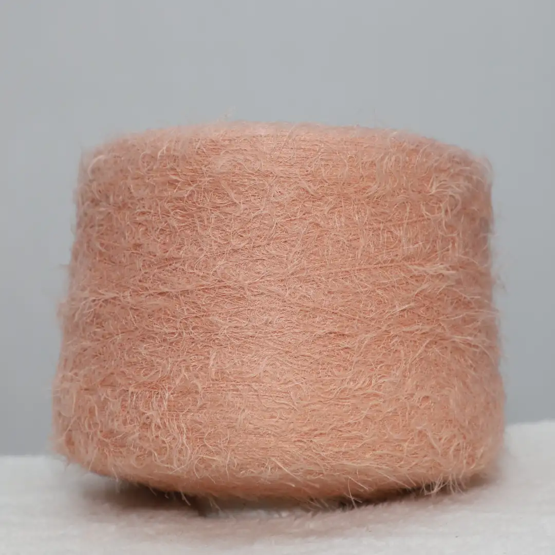 China Yarn for Ladies Vest (Sweater),Dresses (Cardigan Button) (Sweater) Feather Yarn Fancy Yarn Nylon Pink color buy from China wholesaler bulk order at wholesale price free worldwide shipping Alibaba