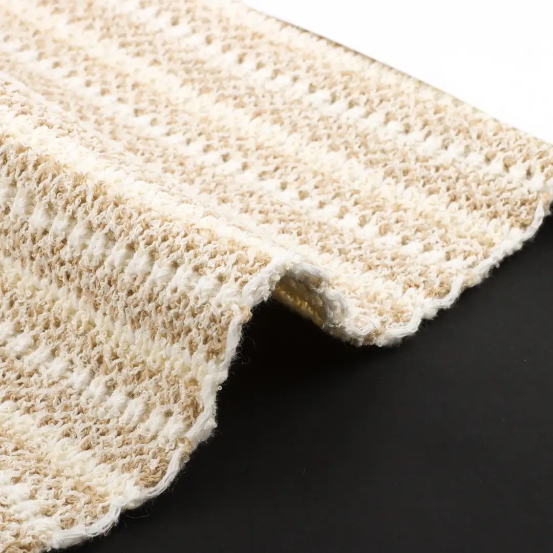 China Yarn for Ladies Vest (Sweater),Men’s Vest (Sweater),Open Cardigan (Sweater) Boucle Yarn Fancy Yarn Cotton Linen white&brown color buy from China wholesaler bulk order at wholesale price free worldwide shipping Alibaba