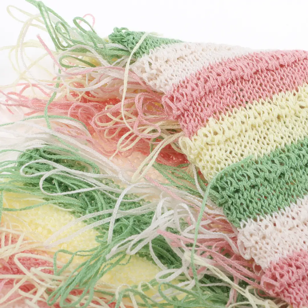 China Yarn for Ladies Vest (Sweater),Men’s Vest (Sweater),Open Cardigan (Sweater) Flat Tape Yarn Fancy Yarn Polyester Cotton apricot&pink&yellow&green color buy from China wholesaler bulk order at wholesale price free worldwide shipping Alibaba