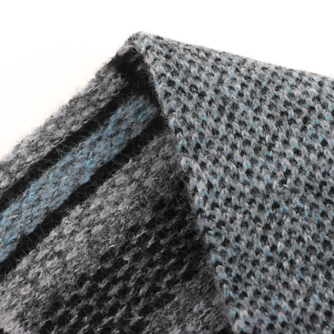 China Yarn for Ladies Vest (Sweater),Men’s Vest (Sweater),Open Cardigan (Sweater) Mossy Yarn Fancy Yarn Recycled Polyester Polyester blue&black&grey color buy from China wholesaler bulk order at wholesale price free worldwide shipping Alibaba