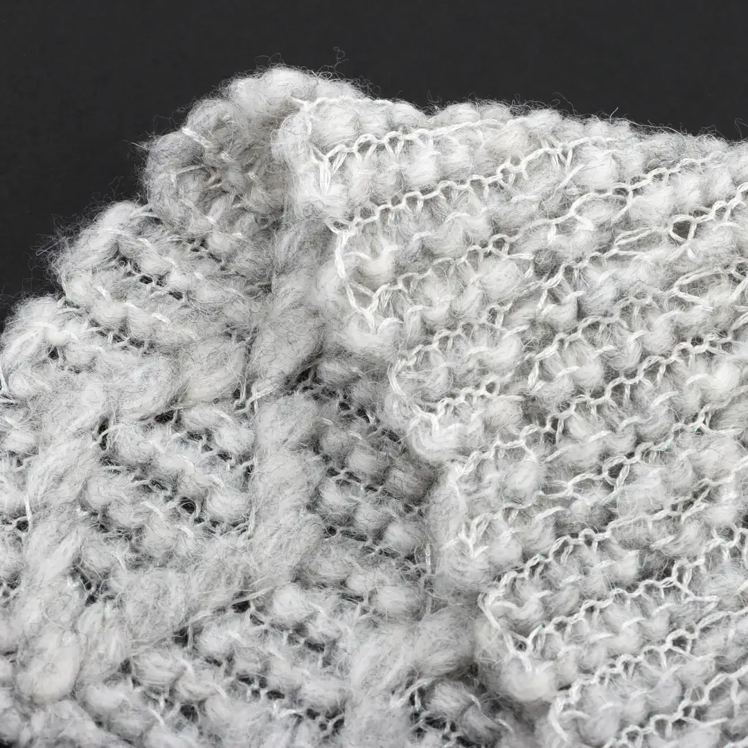 China Yarn for Knitted Jacket (Sweater),Round Neck Pullover (Sweater),Crew Neck Pullover (Sweater),Crop Top Pullover (Sweater) Air Spun Yarn Fancy Yarn Polyester Recycled Polyester gray color buy from China wholesaler bulk order at wholesale price free worldwide shipping Alibaba