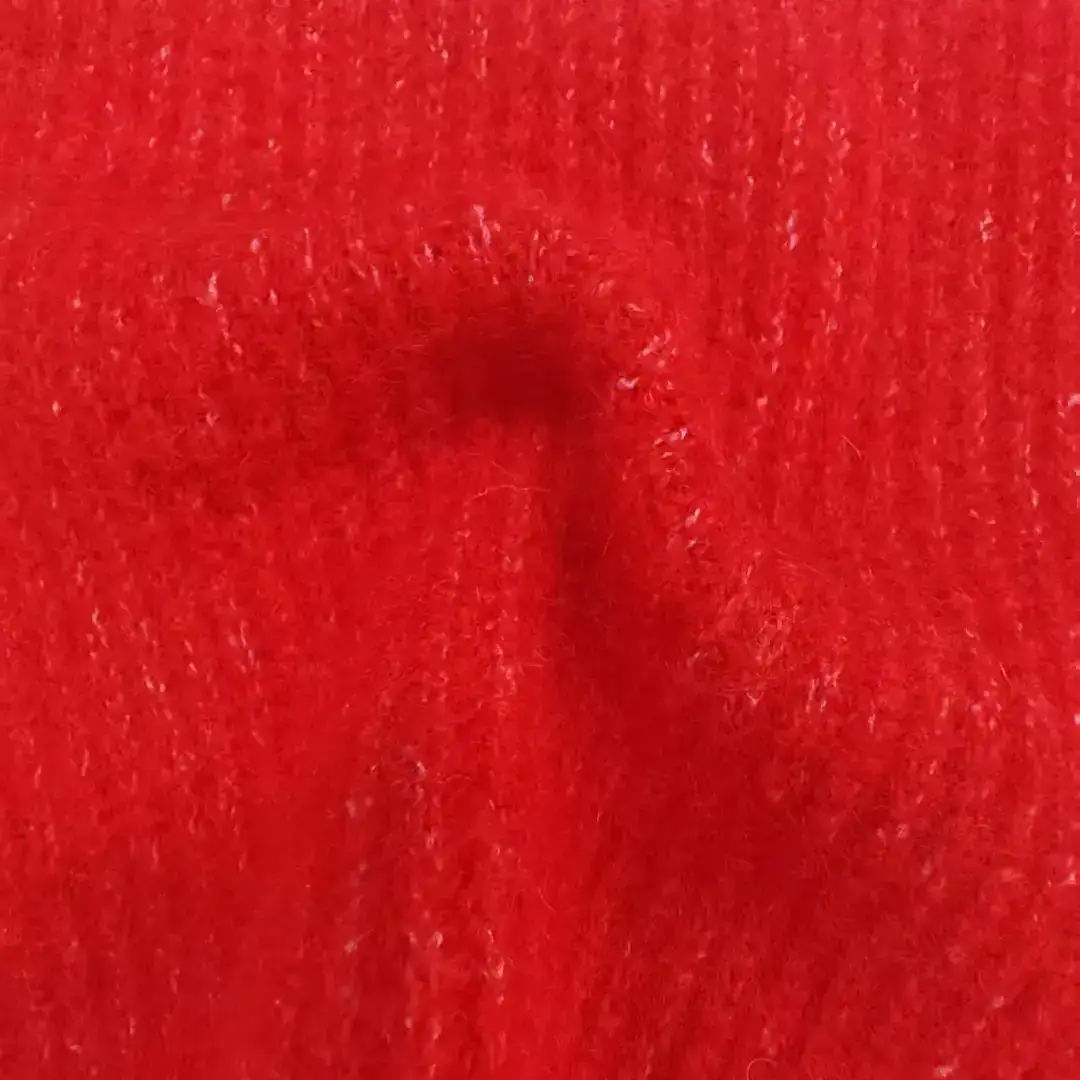 China Yarn for Hoodie,Open Cardigan (Sweater),Crew Neck Pullover (Sweater),Crop Top Pullover (Sweater) Mossy Yarn Fancy Yarn Recycled Polyester Acrylic Wool Spandex Red and off-white color buy from China wholesaler bulk order at wholesale price free worldwide shipping Alibaba
