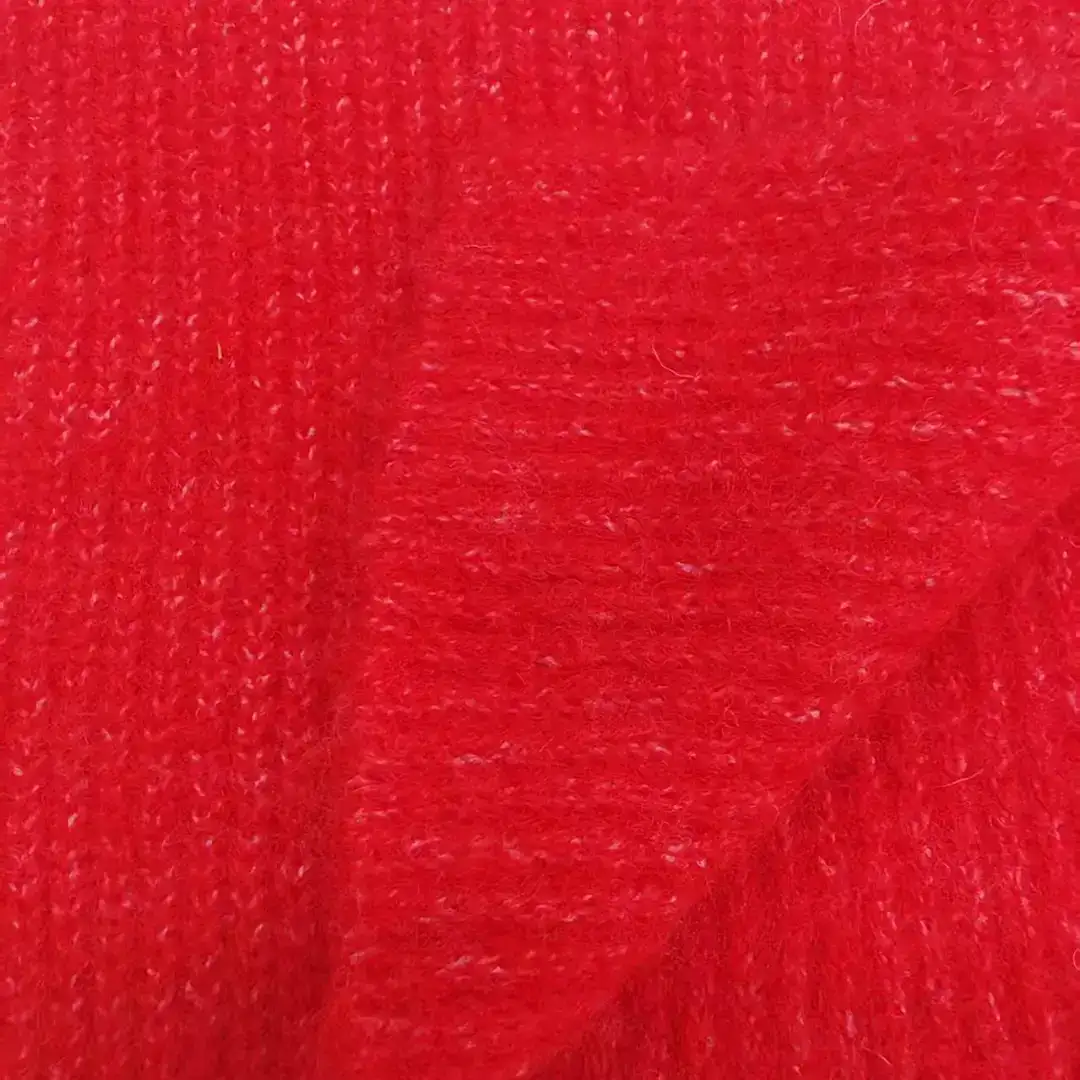China Yarn for Hoodie,Open Cardigan (Sweater),Crew Neck Pullover (Sweater),Crop Top Pullover (Sweater) Mossy Yarn Fancy Yarn Recycled Polyester Acrylic Wool Spandex Red and off-white color buy from China wholesaler bulk order at wholesale price free worldwide shipping Alibaba