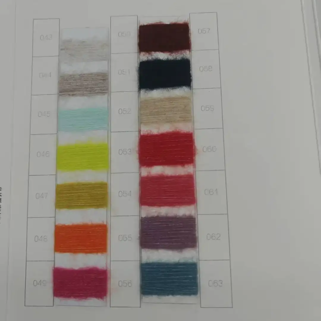 China Yarn for Hoodie,Open Cardigan (Sweater),Crew Neck Pullover (Sweater),Crop Top Pullover (Sweater) Mossy Yarn Fancy Yarn Recycled Polyester Acrylic Wool Spandex Red and off-white color buy from China wholesaler bulk order at wholesale price free worldwide shipping Alibaba