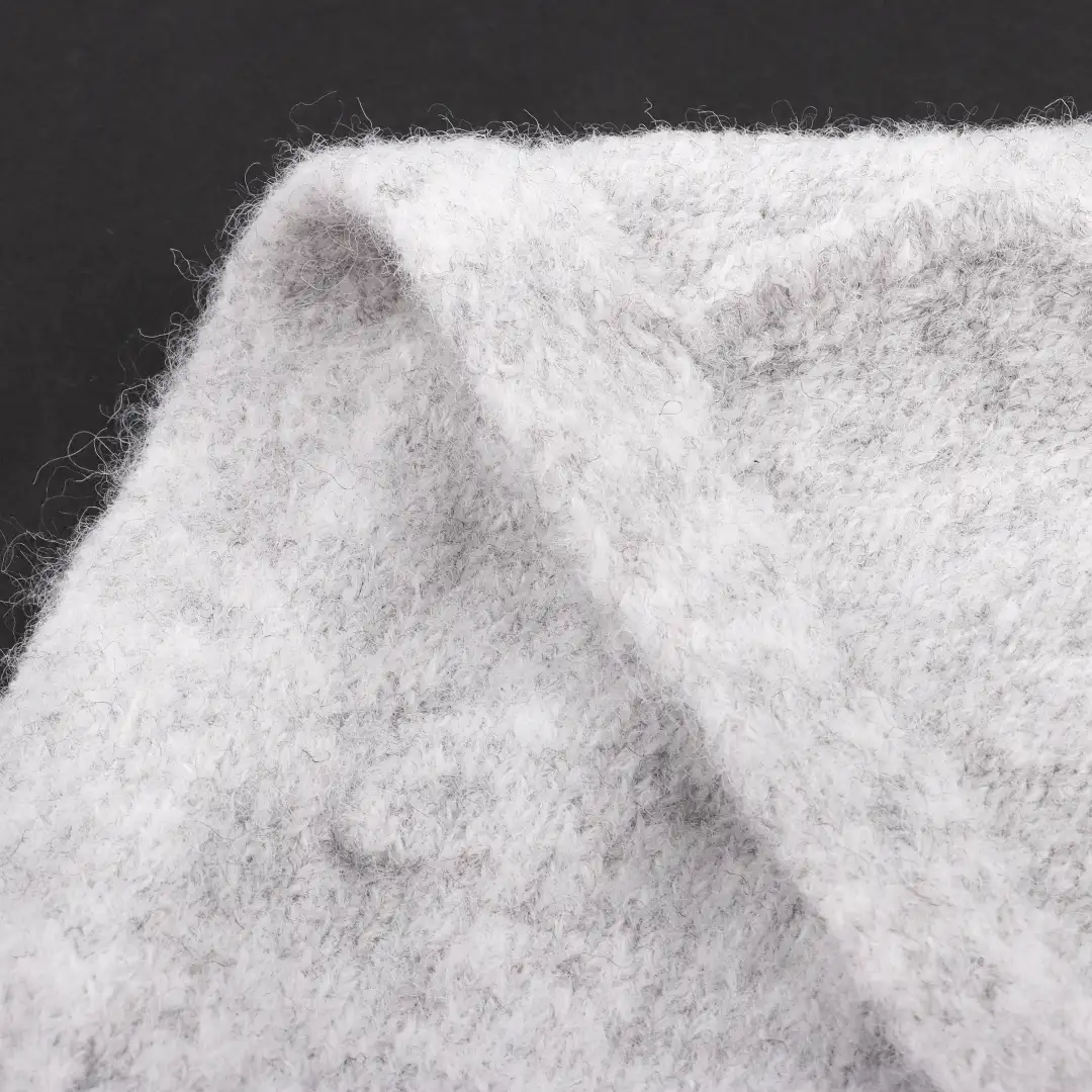 China Yarn for Dresses (Cardigan Open) (Sweater),Dresses (Cardigan Button) (Sweater),Dresses (Pullover) (Sweater) Mossy Yarn Fancy Yarn Recycled Polyester Polyester Wool Spandex gray color buy from China wholesaler bulk order at wholesale price free worldwide shipping Alibaba