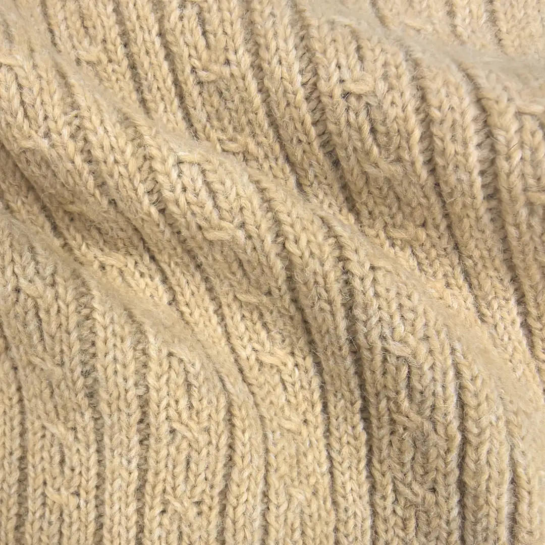 China Yarn for Tank Top,Open Cardigan (Sweater),Round Neck Pullover (Sweater),Crew Neck Pullover (Sweater),Crop Top Pullover (Sweater),Hoodie  (Sweater) Mossy Yarn Fancy Yarn RWS Wool Recycled Polyester 米黄 color buy from China wholesaler bulk order at wholesale price free worldwide shipping Alibaba