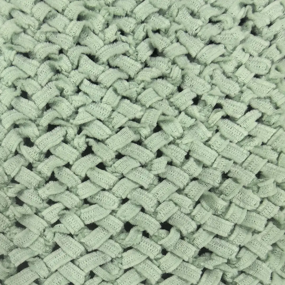 China Yarn for Hoodie,Ladies Vest (Sweater),Round Neck Pullover (Sweater),Crew Neck Pullover (Sweater),Crop Top Pullover (Sweater) Tubular Tape Yarn Fancy Yarn Recycled Cotton Nylon 绿色 color buy from China wholesaler bulk order at wholesale price free worldwide shipping Alibaba