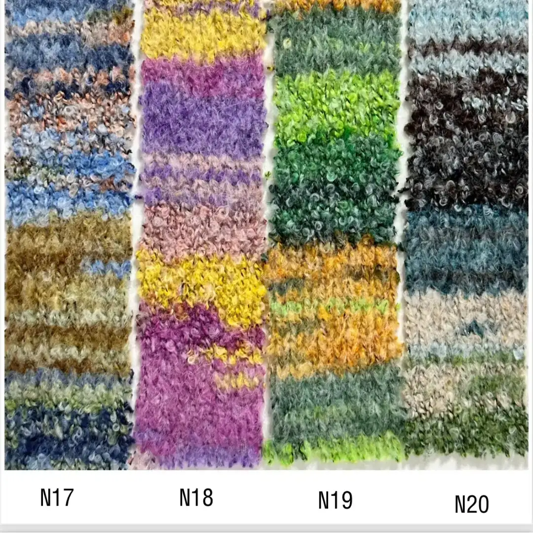 China Yarn for Ladies Vest (Sweater),Open Cardigan (Sweater),Crew Neck Pullover (Sweater),Crop Top Pullover (Sweater),Hoodie  (Sweater),Dresses (Cardigan Open) (Sweater),Roll Neck Jumper (Sweater),U-Neck Cardigan (Sweater) Boucle Yarn Fancy Yarn Acrylic Recycled Polyester Wool Colorful color buy from China wholesaler bulk order at wholesale price free worldwide shipping Alibaba