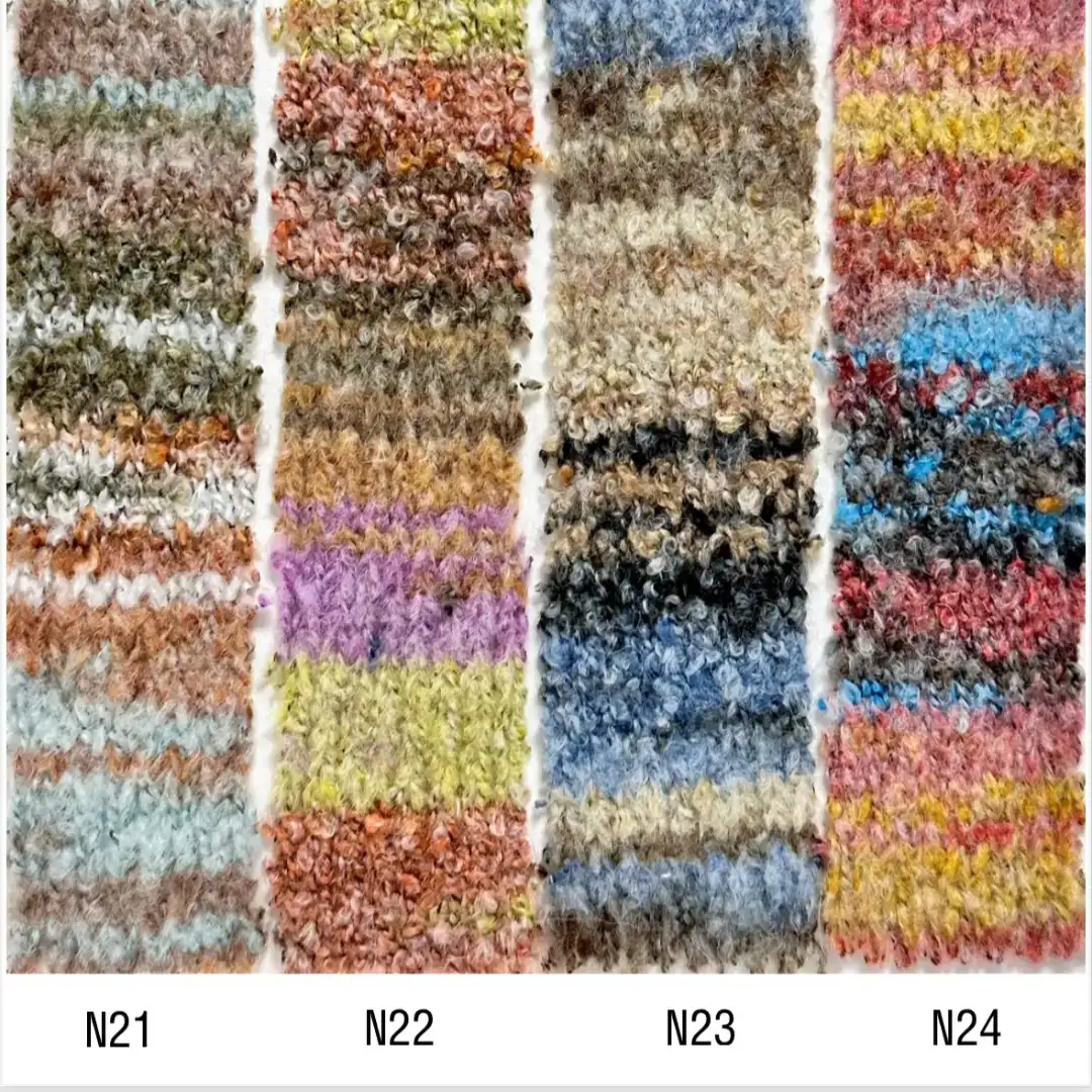 China Yarn for Ladies Vest (Sweater),Open Cardigan (Sweater),Crew Neck Pullover (Sweater),Crop Top Pullover (Sweater),Hoodie  (Sweater),Dresses (Cardigan Open) (Sweater),Roll Neck Jumper (Sweater),U-Neck Cardigan (Sweater) Boucle Yarn Fancy Yarn Acrylic Recycled Polyester Wool Colorful color buy from China wholesaler bulk order at wholesale price free worldwide shipping Alibaba