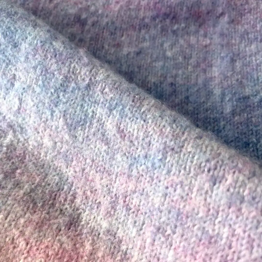 China Yarn for Crop Top,Hoodie,Ladies Vest (Sweater),Open Cardigan (Sweater),Full-Zipper Cardigan (Sweater),Knitted Trousers (Sweater),Women's Pants (Sweater),Skirt (Sweater) Mossy Yarn Fancy Yarn Acrylic Polyester Wool Pink purple color buy from China wholesaler bulk order at wholesale price free worldwide shipping Alibaba